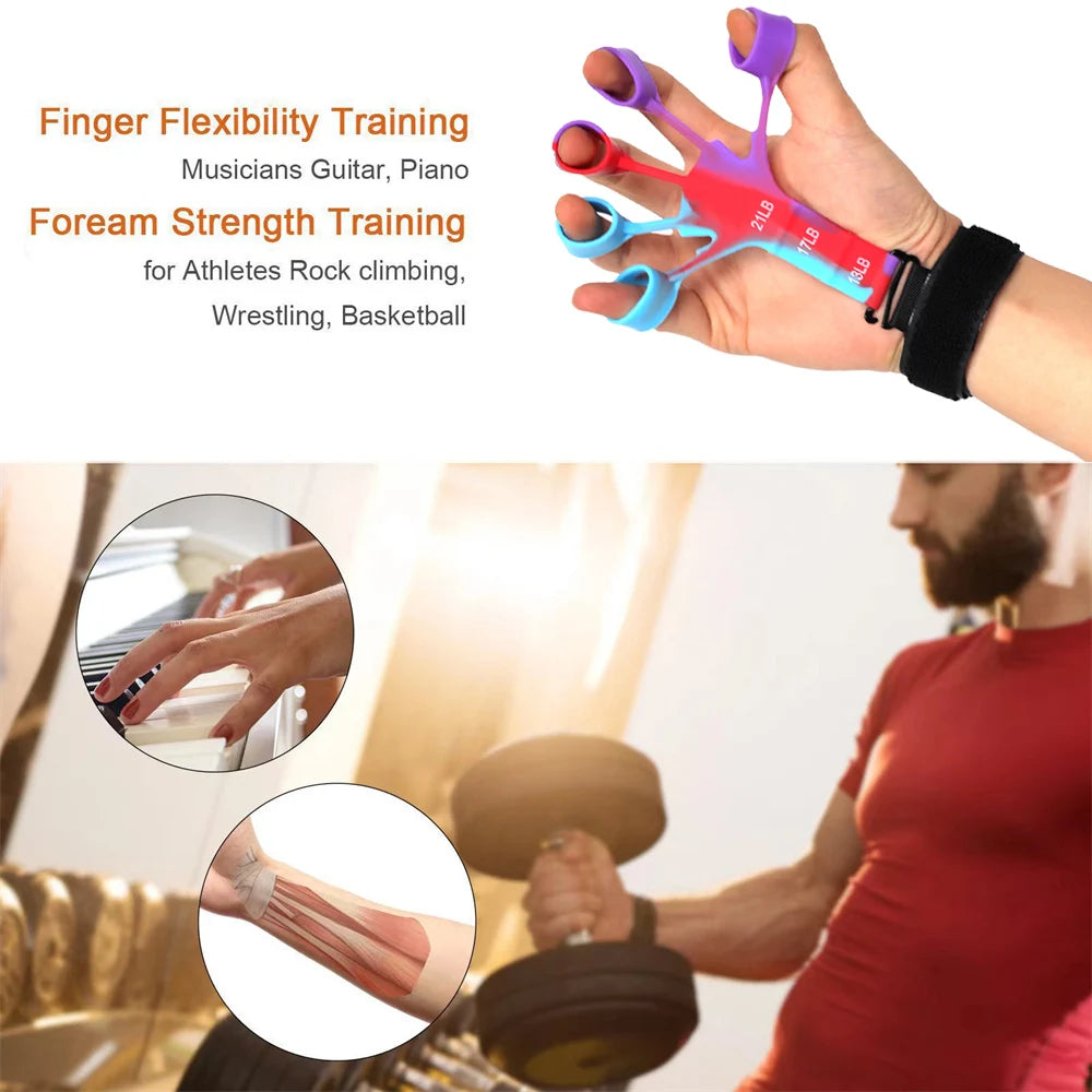 3-Resistance Hollow Hand Gripper - Finger/Wrist Trainer for Gym, Sports & Physical Therapy For Men and Women