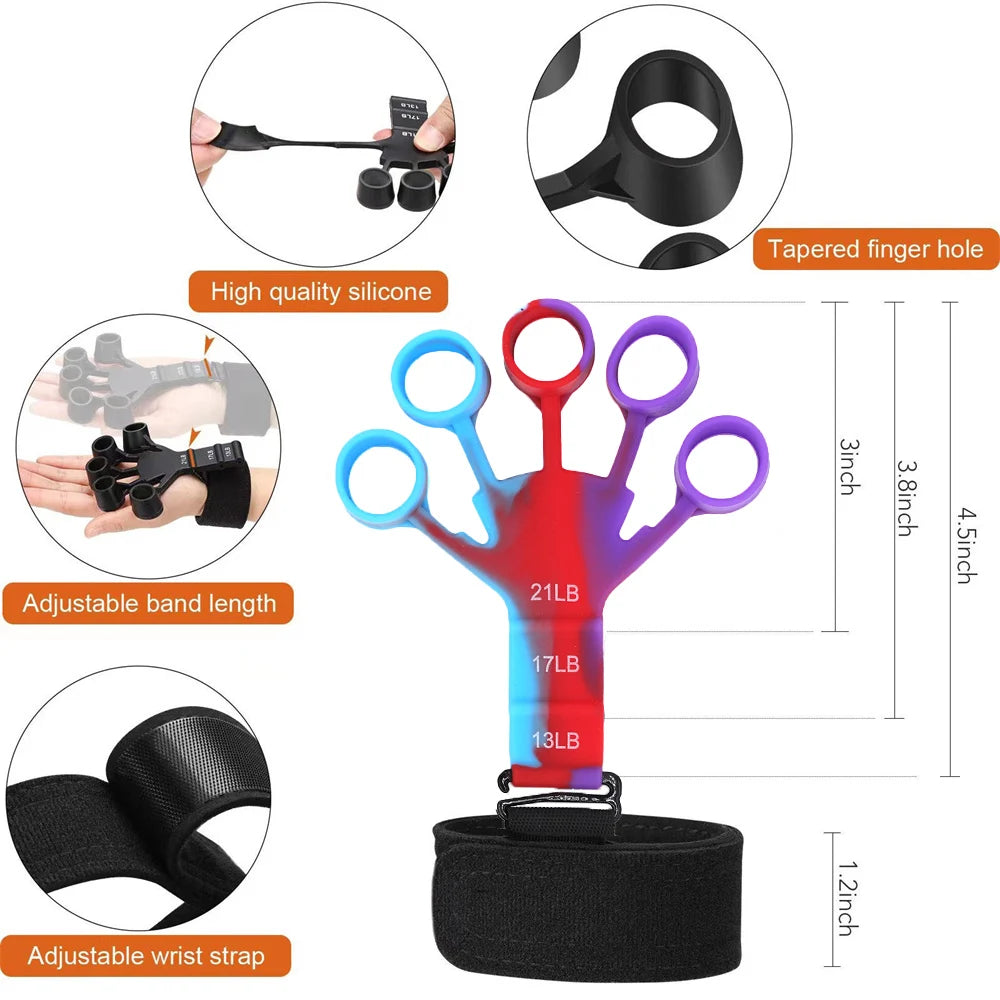 3-Resistance Hollow Hand Gripper - Finger/Wrist Trainer for Gym, Sports & Physical Therapy For Men and Women