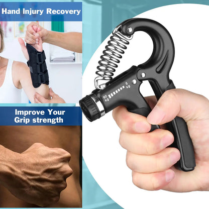 5-60kg Adjustable Hand Grip Strengthener Multi functional Hand Grip Trainer Muscle Building Wrist Forearm Hand Exerciser